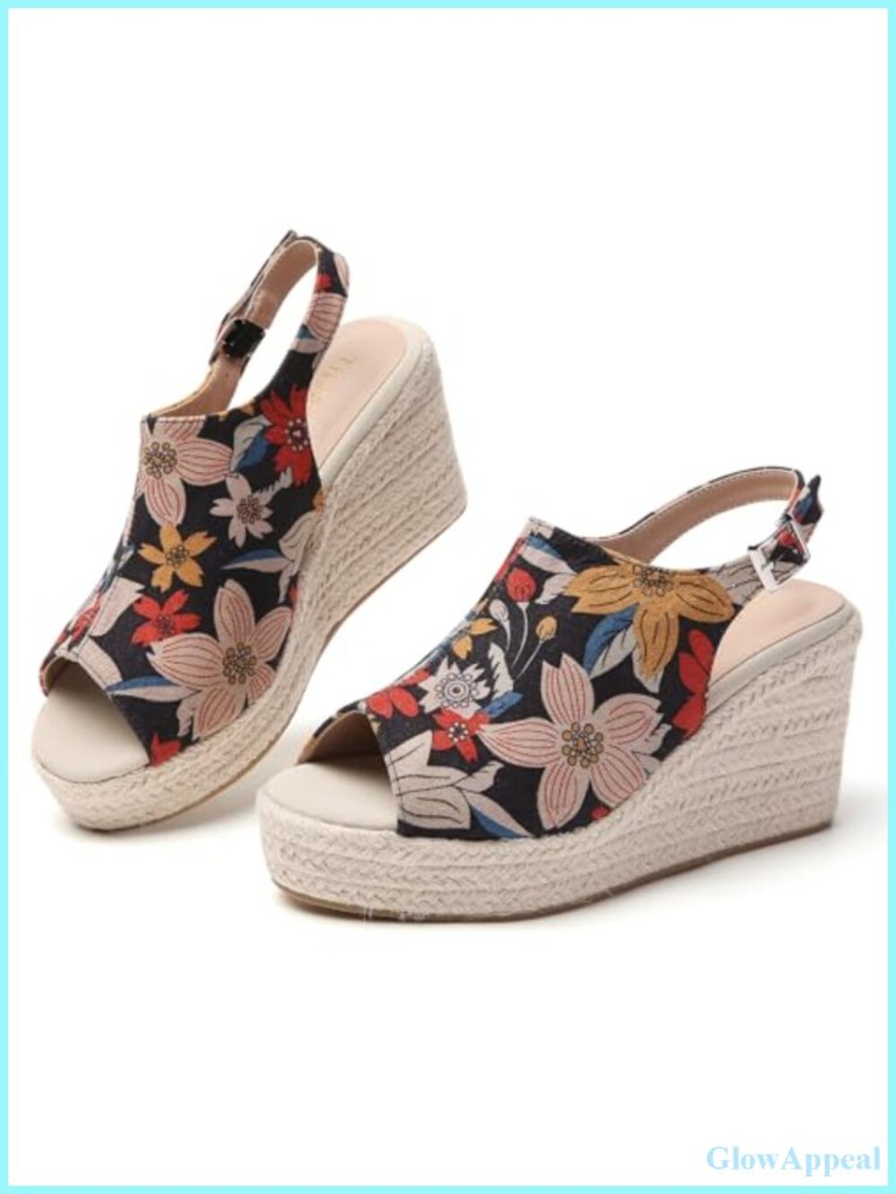 Womens Wedge Sandals Memory Foam Ankle Strap Open Toe Summer